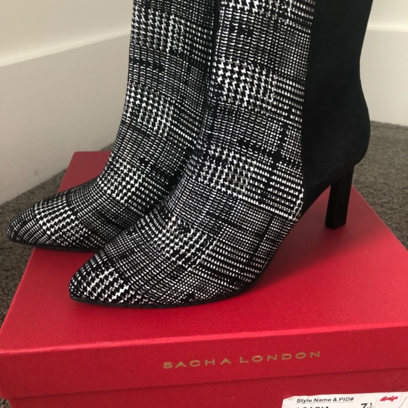 Plaid/Suede Bootie - Picture 3 of 7